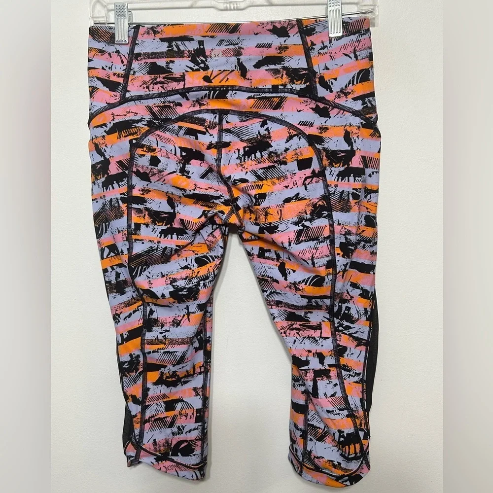 Lululemon Sun Runner Crop Inversion Multi Color Cropped Leggings